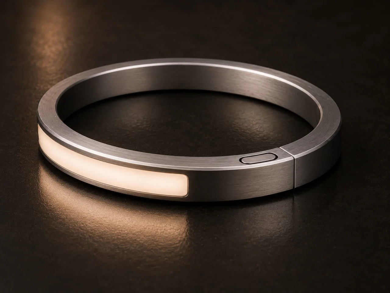 Inactive JUVEIL bangle viewed from the opposite side of the clasp.